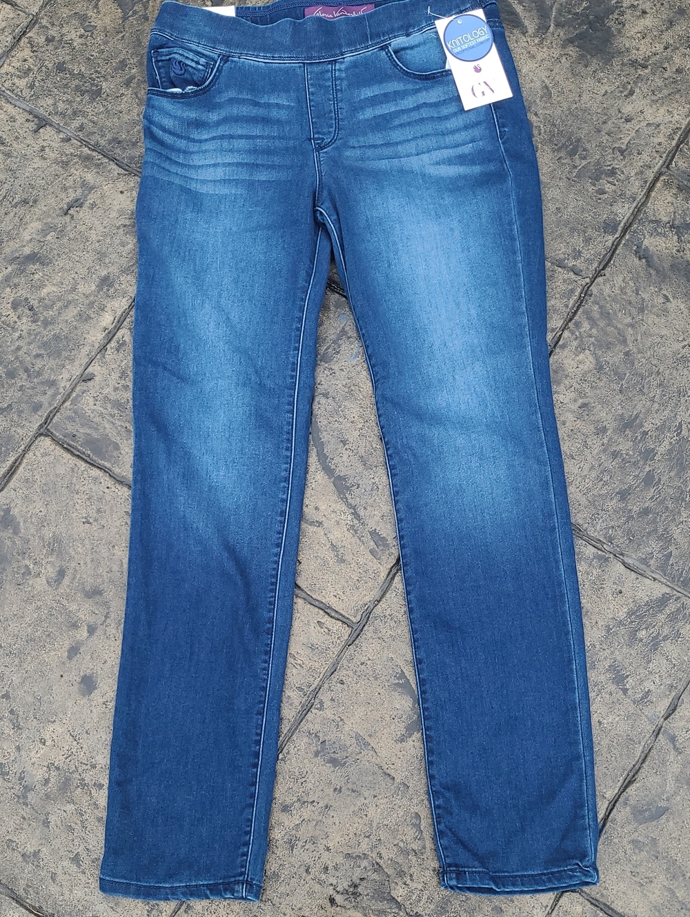 NWT! Gloria Vanderbilt Womens XS Amanda Knitology Pull on Jeans